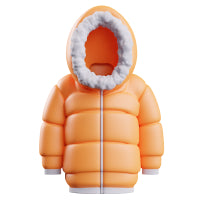 Puffy orange coat